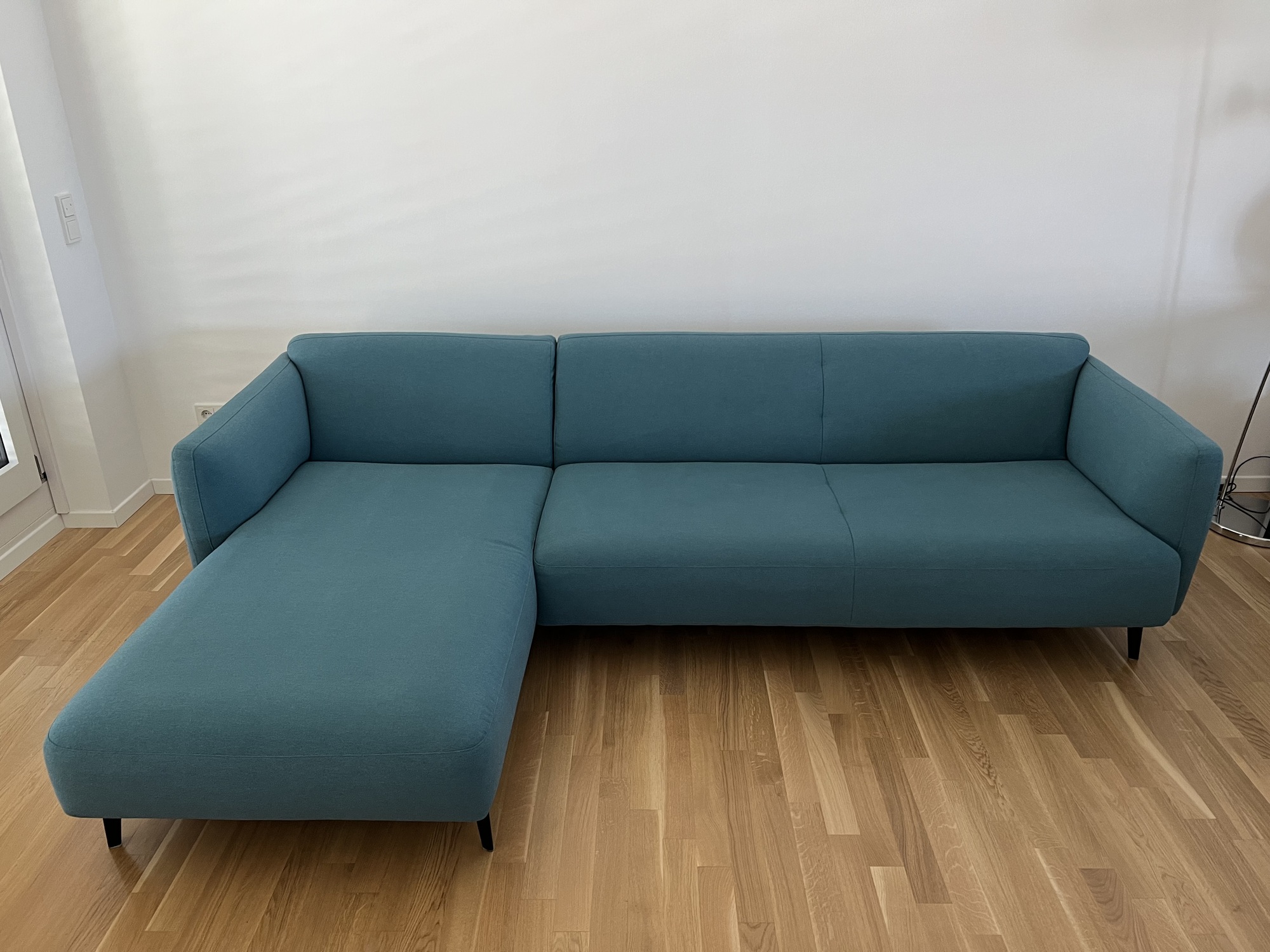 Modena Sofa Récamiere Links Textil Petrol 0