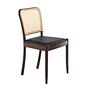 Chair Rattan Faux Leather Black 0