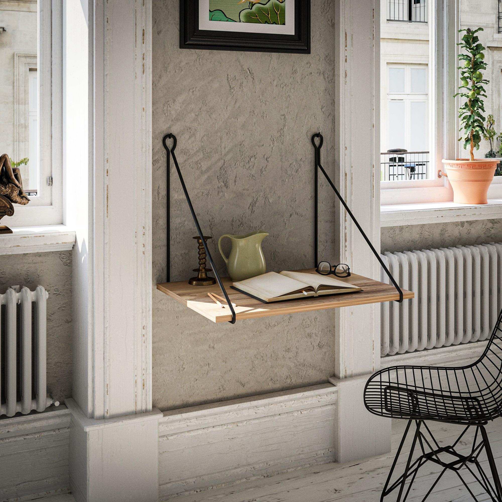 Tuna Desk Wood Veneer Black 1