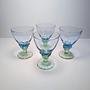 4x Vintage Glas Blau 1990er Jahre 4