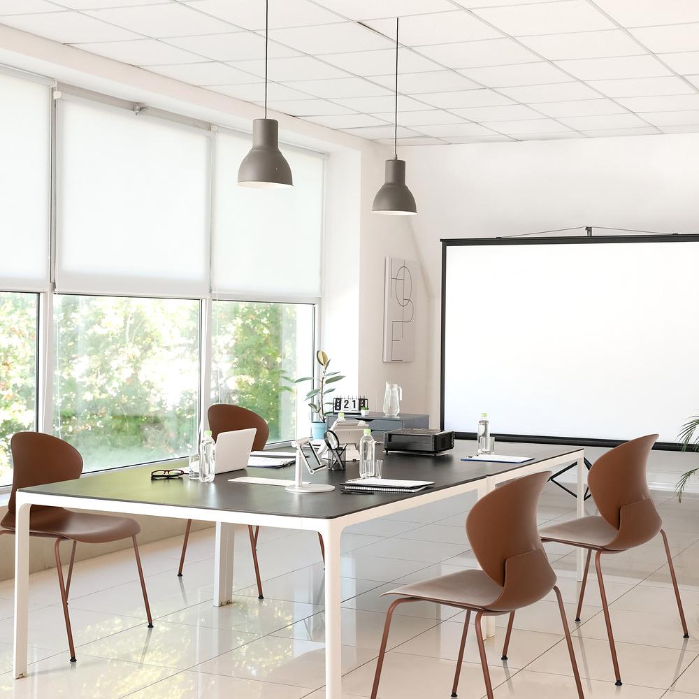 T36 VI Stackable chair plastic reddish-brown 2