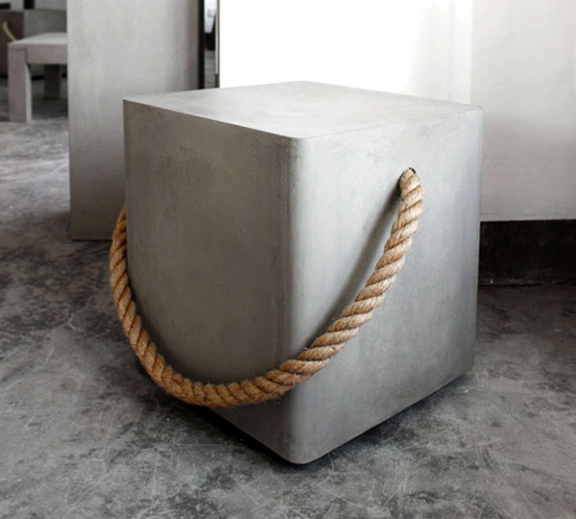 Edge On Wheels Hocker Faserbeton Grau 0