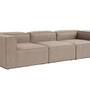 Sofa 3-Sitzer Leinen Braun 5