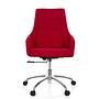 SHAKE 100 Swivel office chair with casters, fabric, red 3