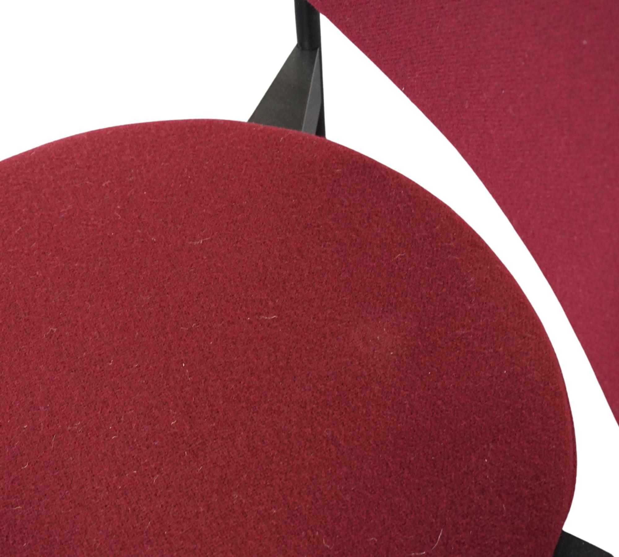 Verner Panton Serie 430 Sedia Velluto Metallo Rosso 5