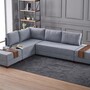 Sofa bed Chaise lounge Left Grey 1