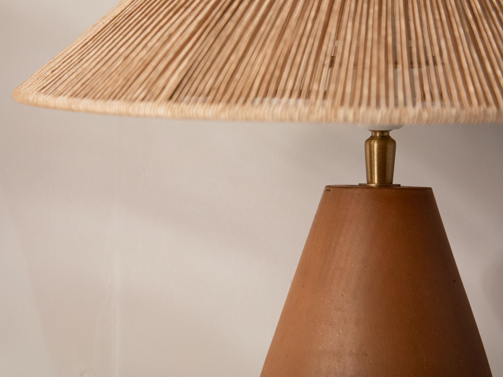Ina Tischlampe Keramik Braun 2