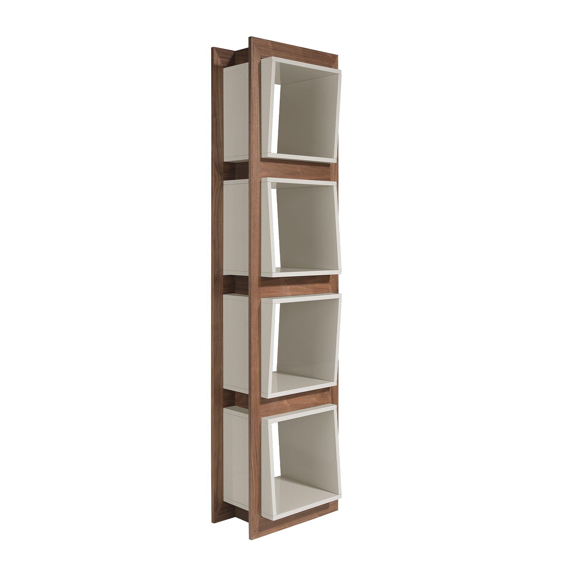 Cube Walnut veneer bookcase 0