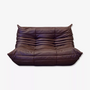 Togo Sofa 2-seater Pull-Up-Leather Chocolate Brown 0