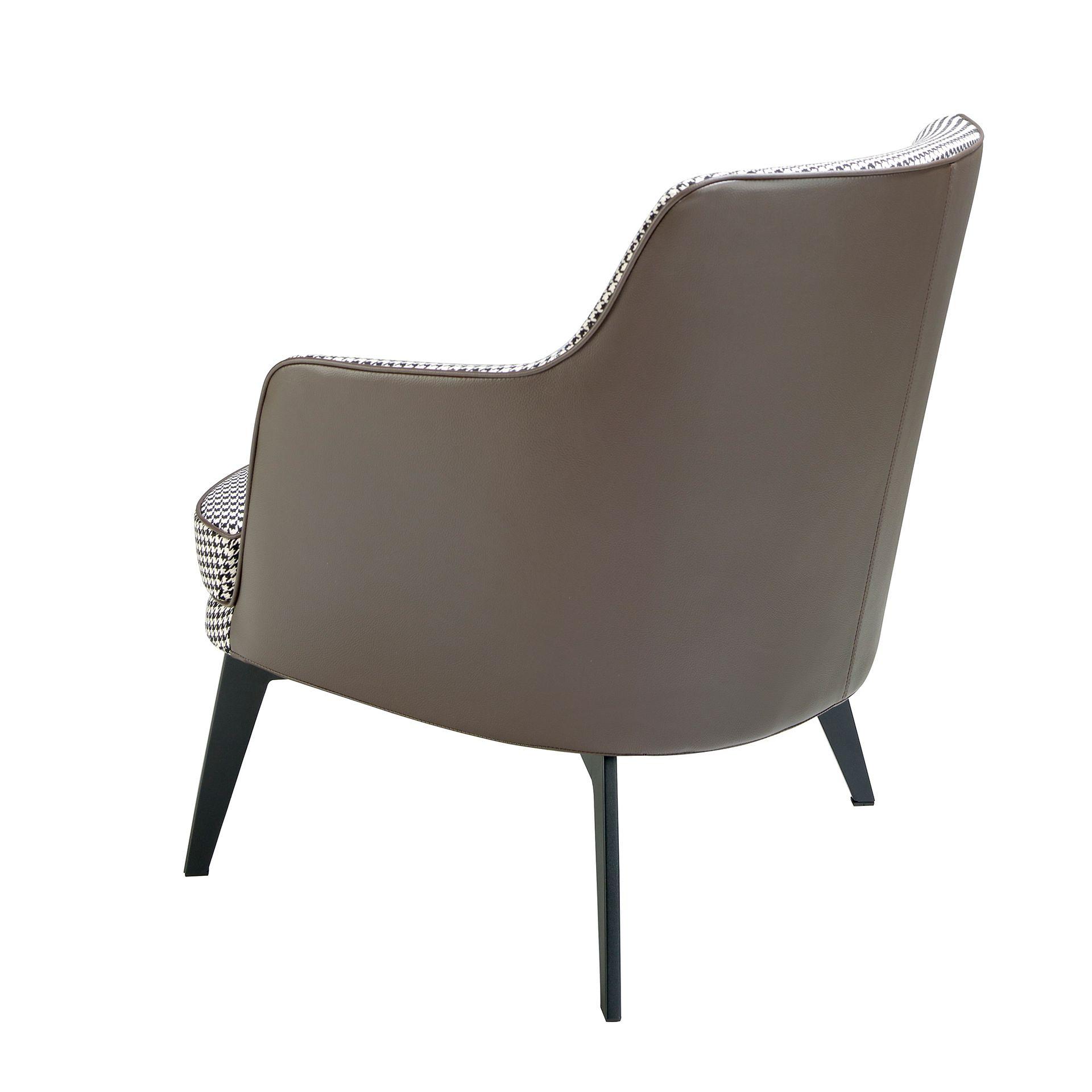 Armchair Faux Leather Brown 3