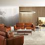 ANGEL CERDÁ Brown leather 3-seater sofa 2