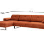 Modern sofa chaise lounge left small orange 9