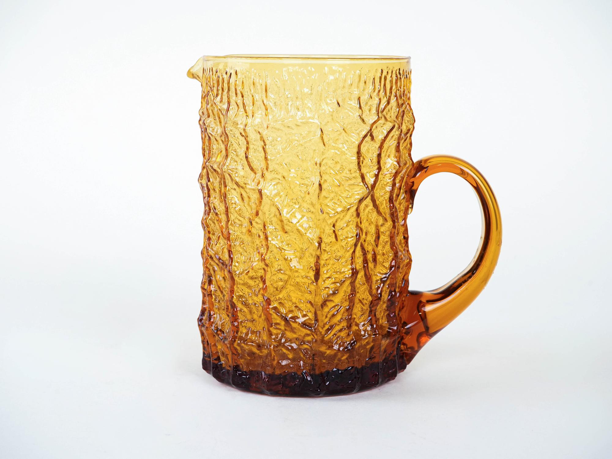 Glass pitcher Transparent 1960s 3