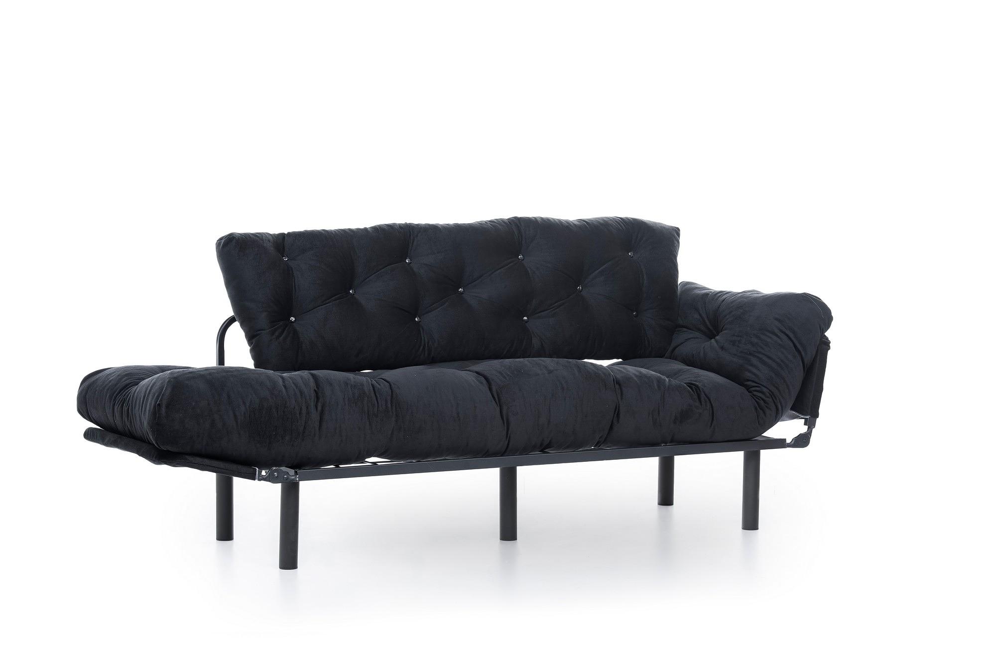 Nitta Triple Sofa Bed 3-Seater Black 7
