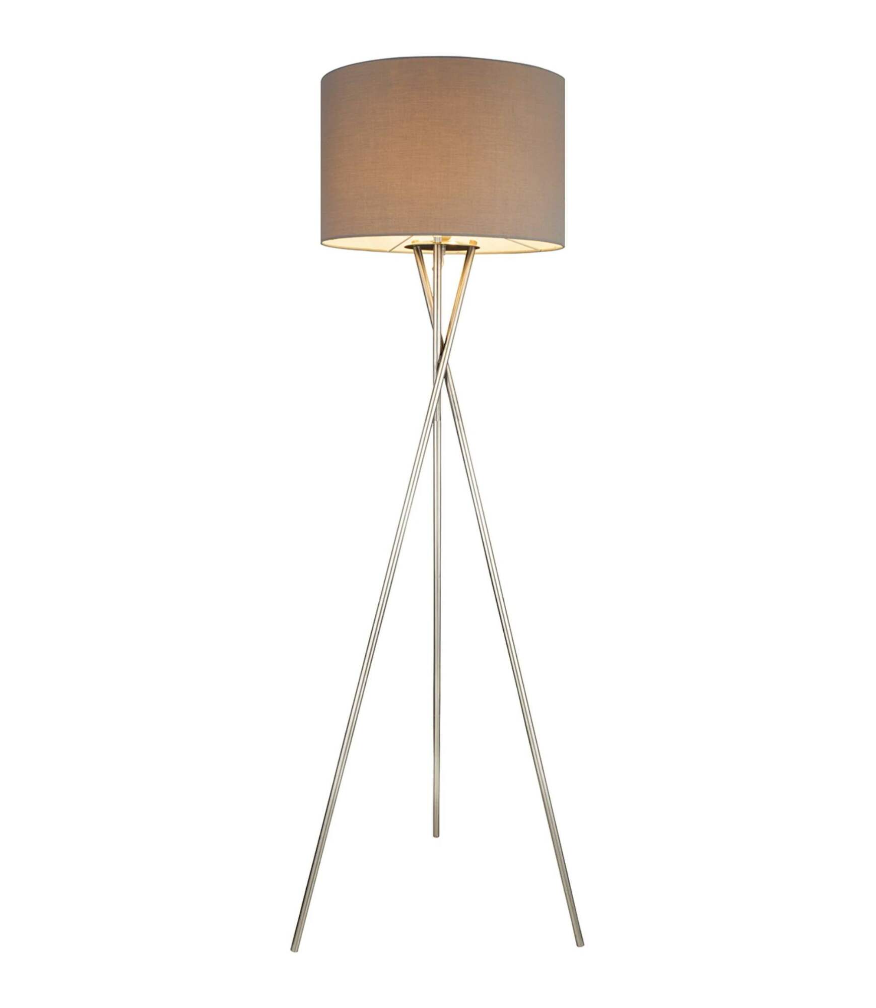 Stehlampe 1-flammig Metall Lichtgrau 0