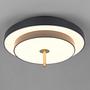 Keaton LED ceiling light polycarbonate 1-bulb Black 0