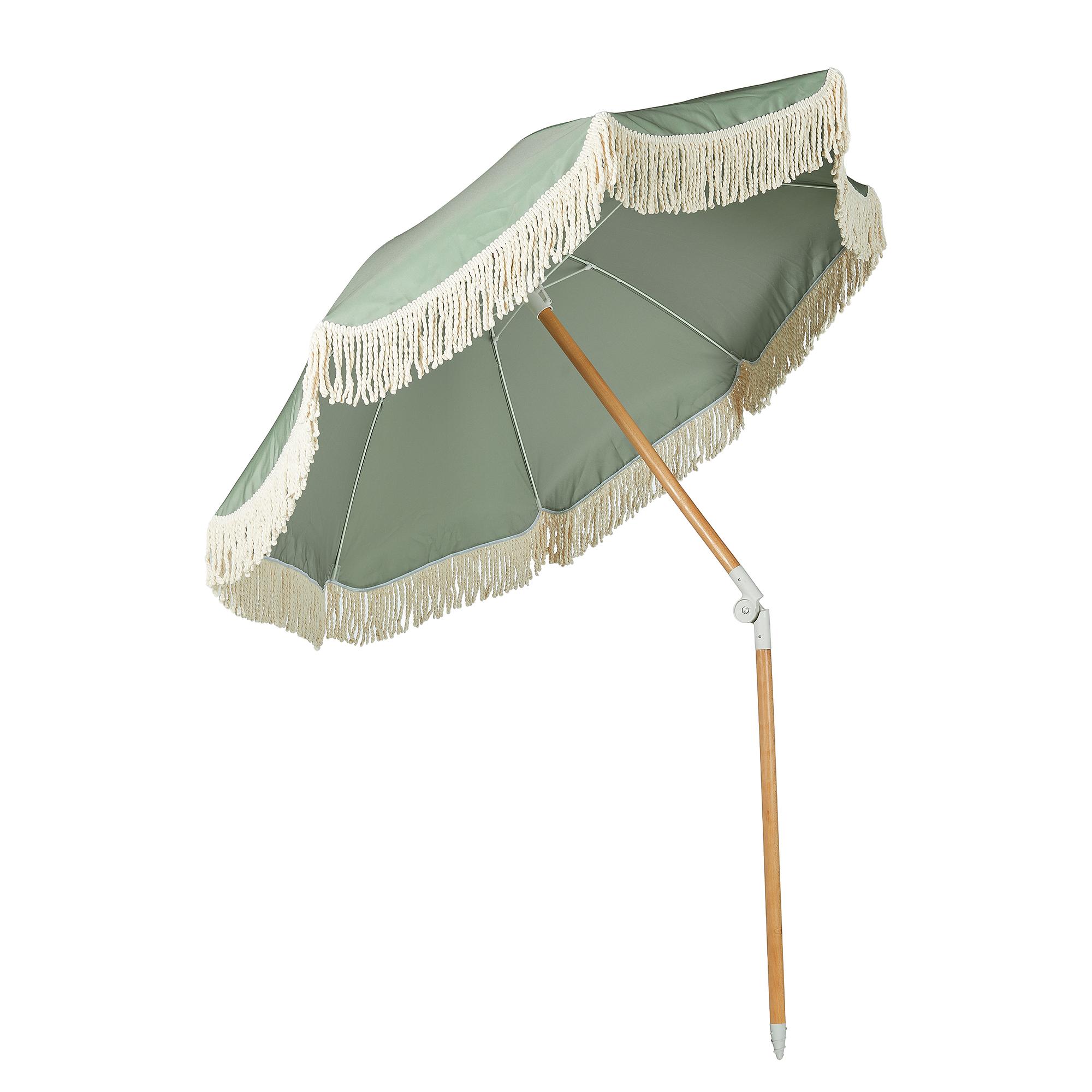 Strandschirm BOHO LOUNGE Baumwollstoff Grün 4