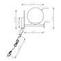 Wandleuchte Pure II Glas / Aluminium 1-flammig 3