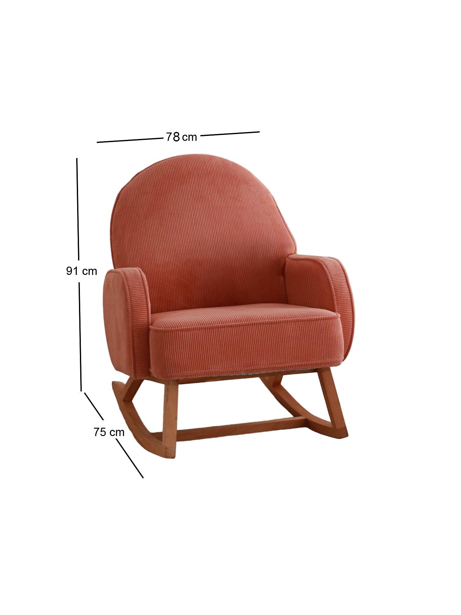 Yoko armchair velvet coral orange 5