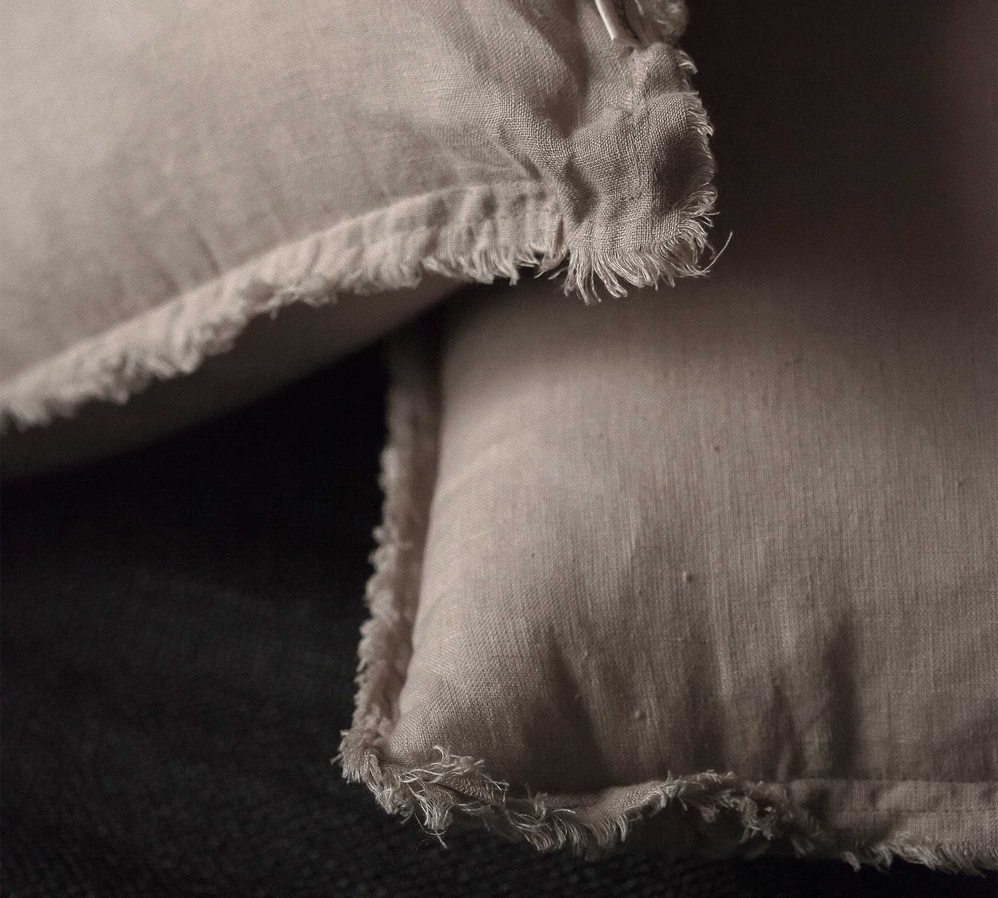 Kissenhülle Naturleinen Hellgrau 65 x 65cm 3