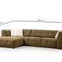 Cady Sofa chaise longue left Khaki 9