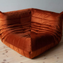 Togo Ecksofa Samt Bernstein-Orange 6