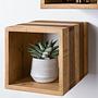 x3 Wandregal TAMATI Pinie massiv 3