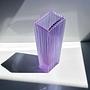 Vintage Blockvase Glas 1960er Jahre 0