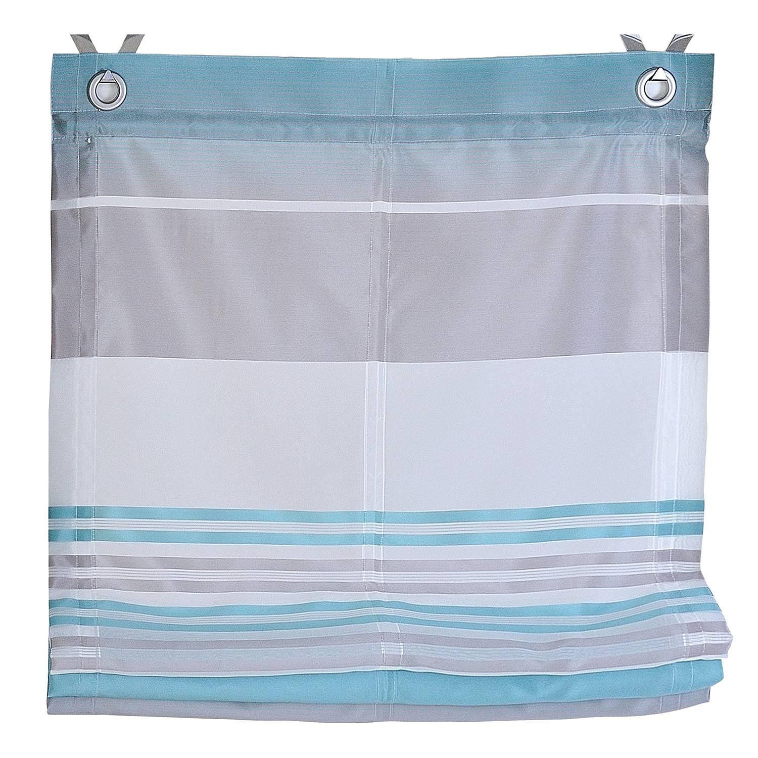 Raffrollo Jamaica Polyester Aqua 45 x 130 cm 0