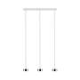LED Pendelleuchte 3-flammig Glas Chrom 1