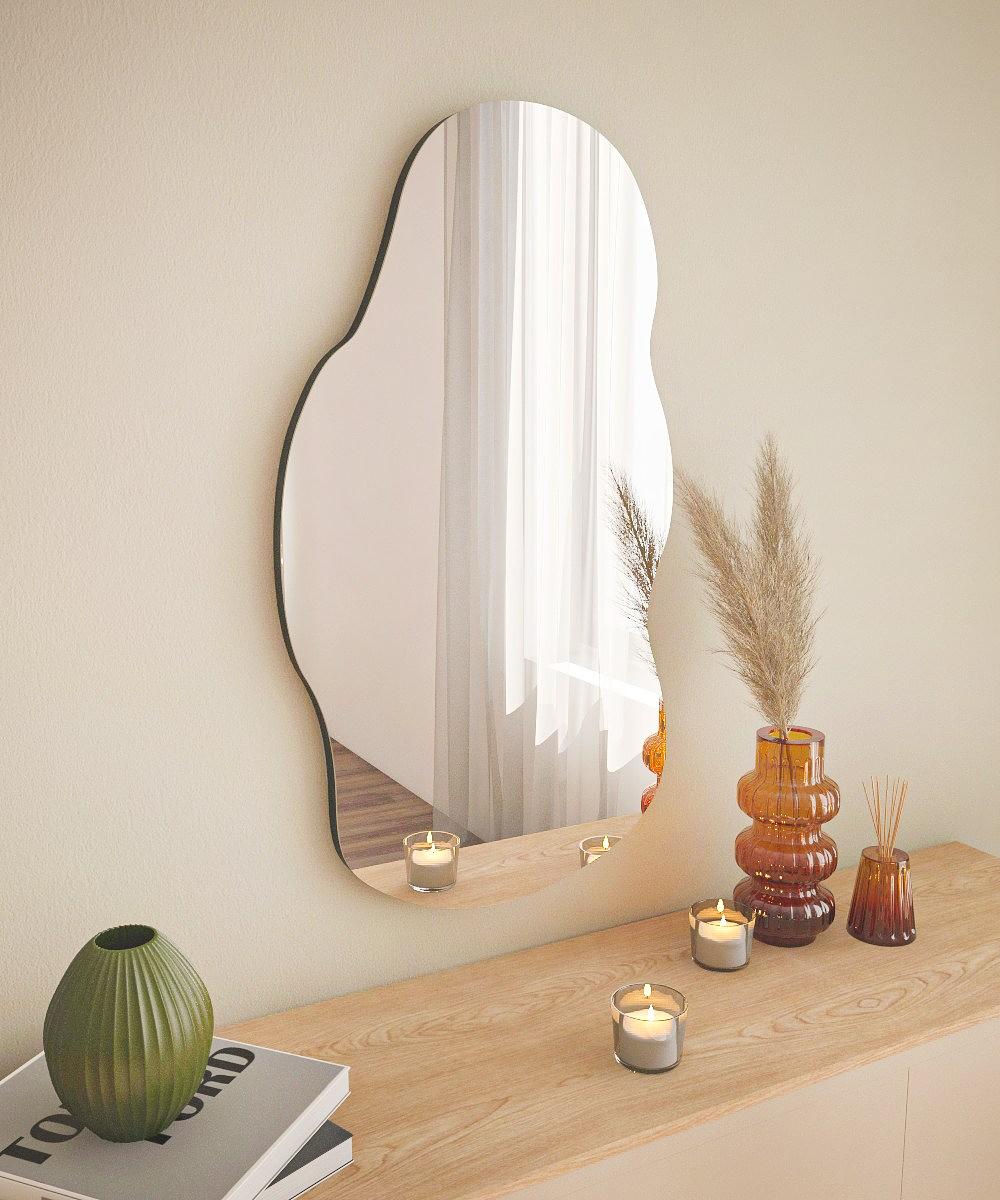 Flow Mirror Black 40cm x 72cm 0