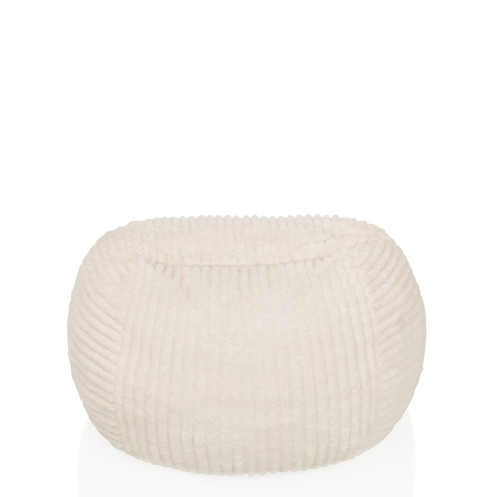 Sitzolo R Pouf a sacco tessuto velluto a coste beige 0