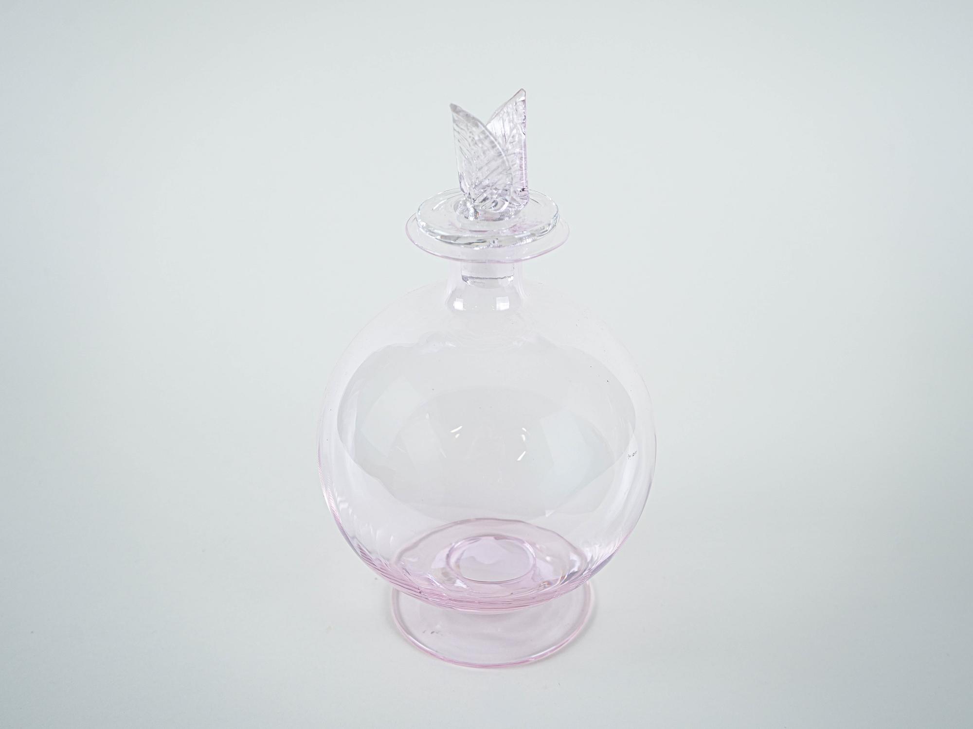 Glaskaraffe Transparent 1970er Jahre 7