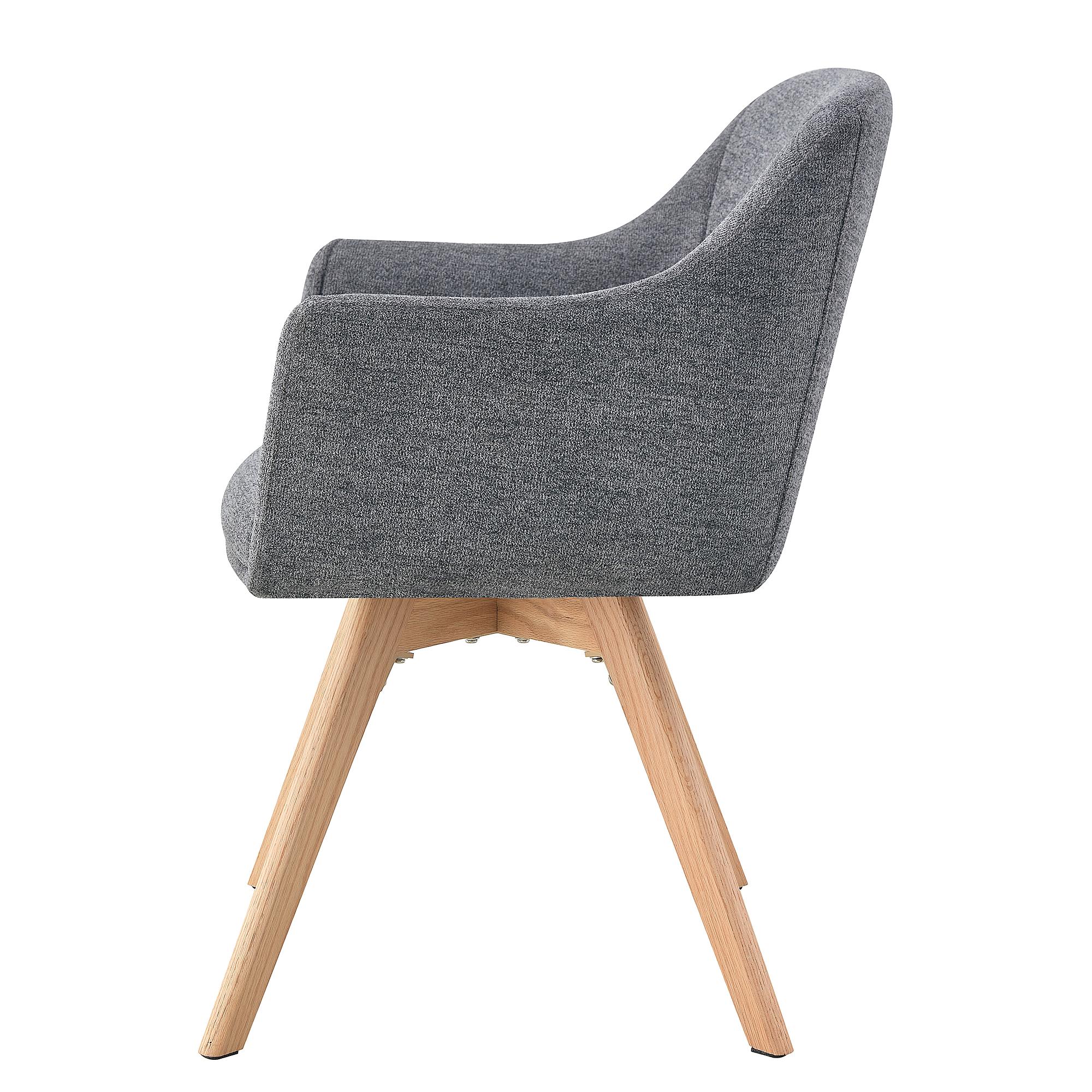 VESHI Swivel Armchair Set of 2 Grey 3