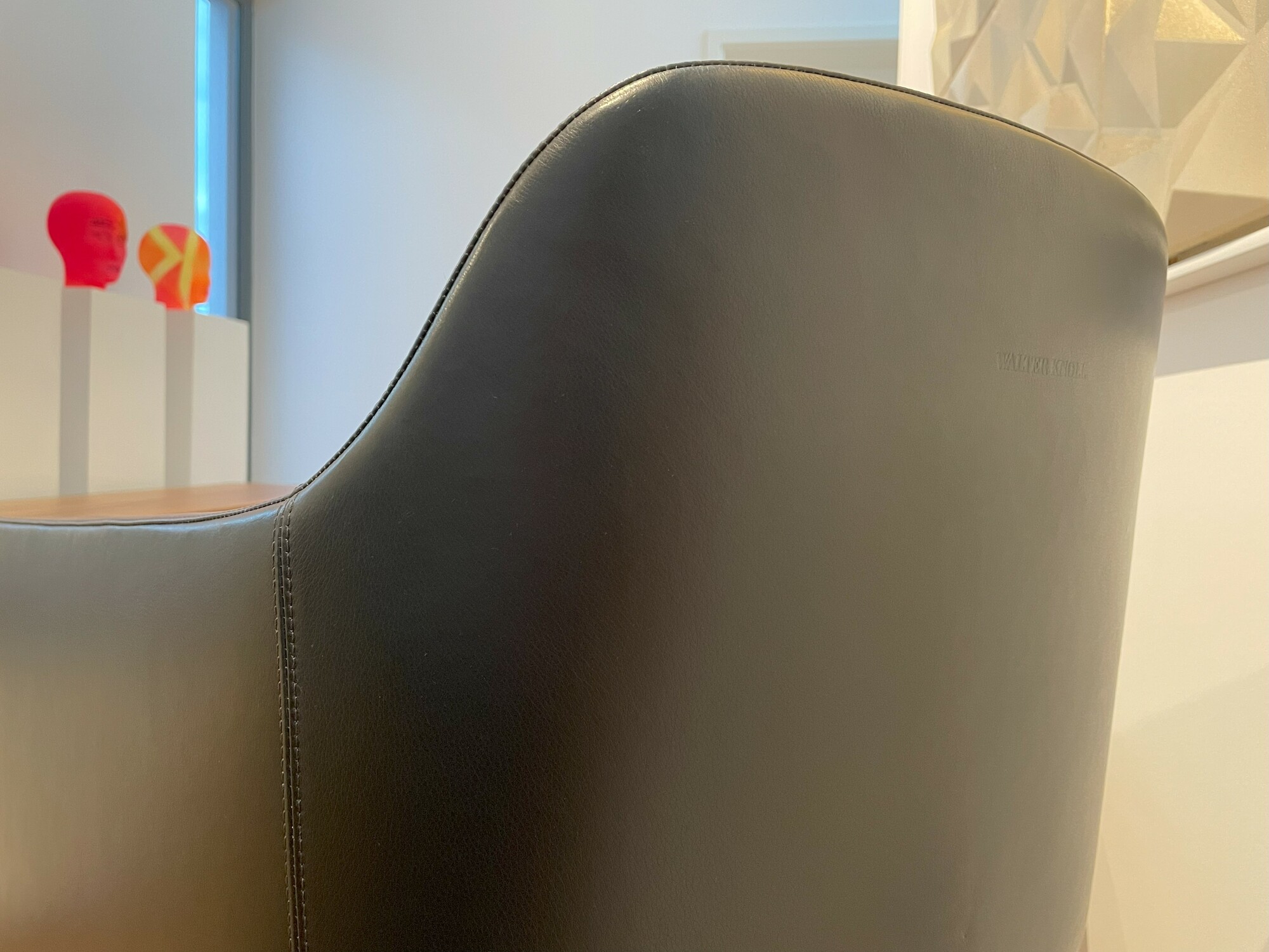 2x 525 Foster Walter Knoll Armchair with Armrests Leather Black 3