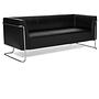 CURACAO Lounge Sofa Faux Leather Black 1