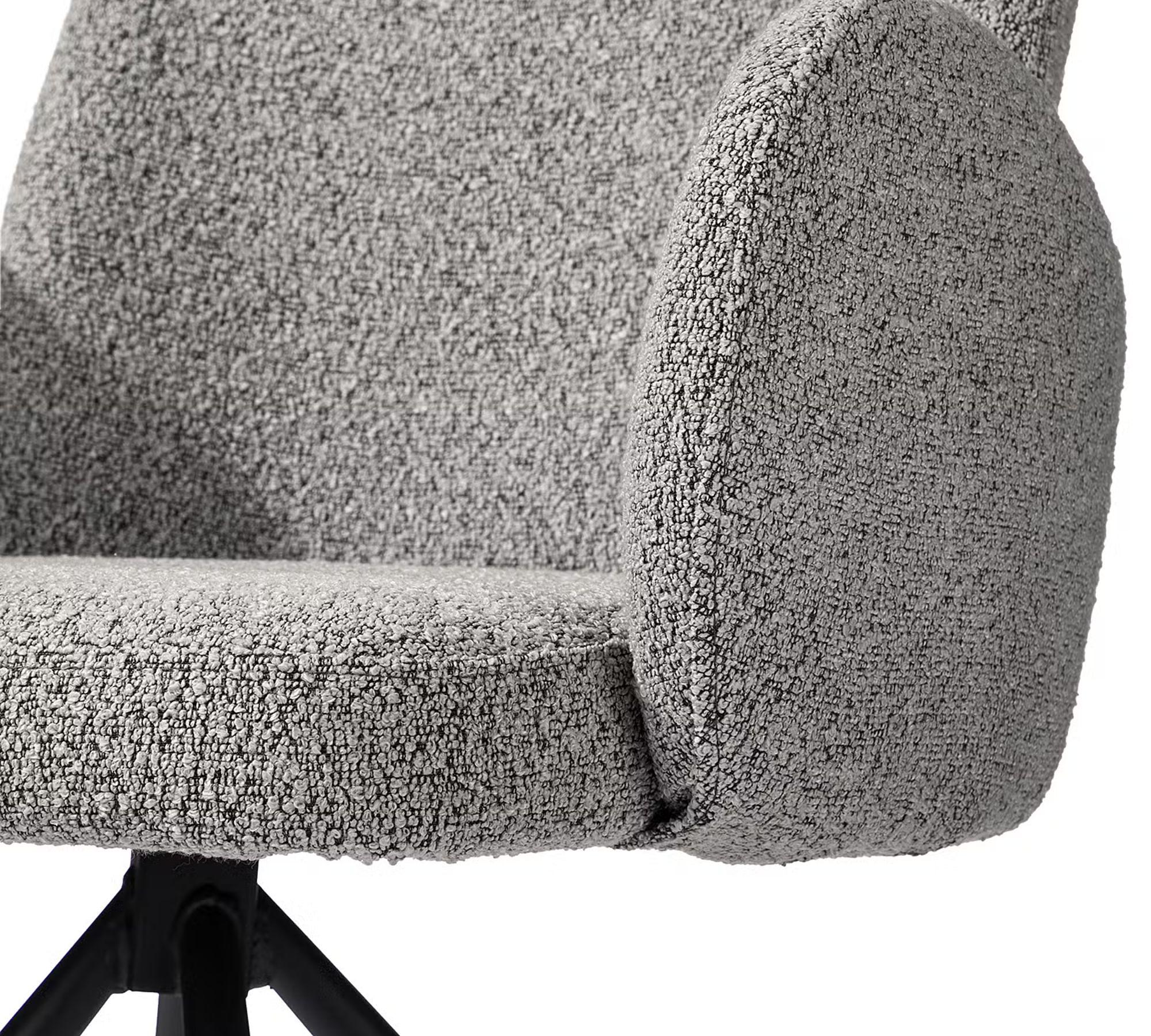 Polsterstuhl Textil Grau 6