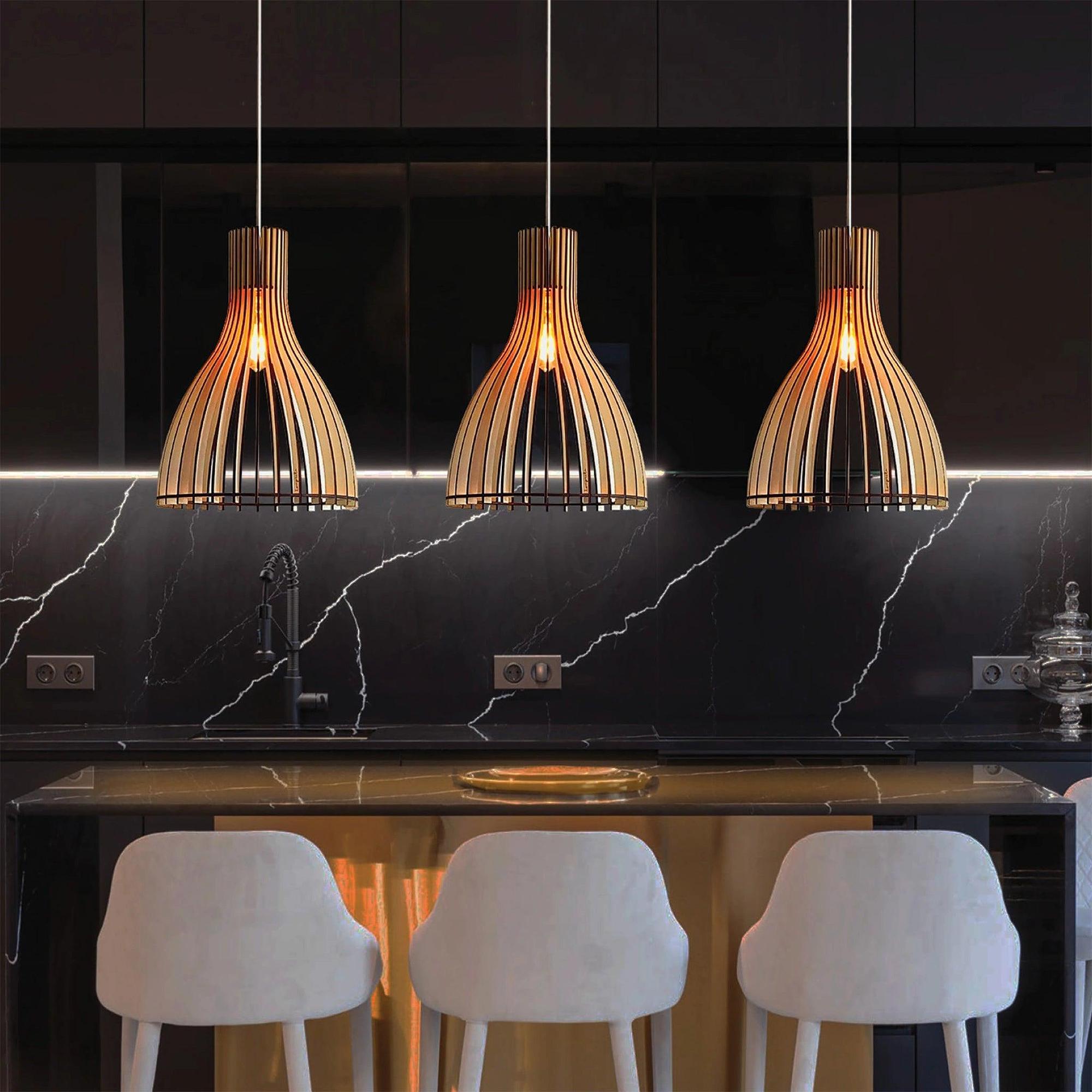 Ariel Pendant Lamp Wood 36cm 3