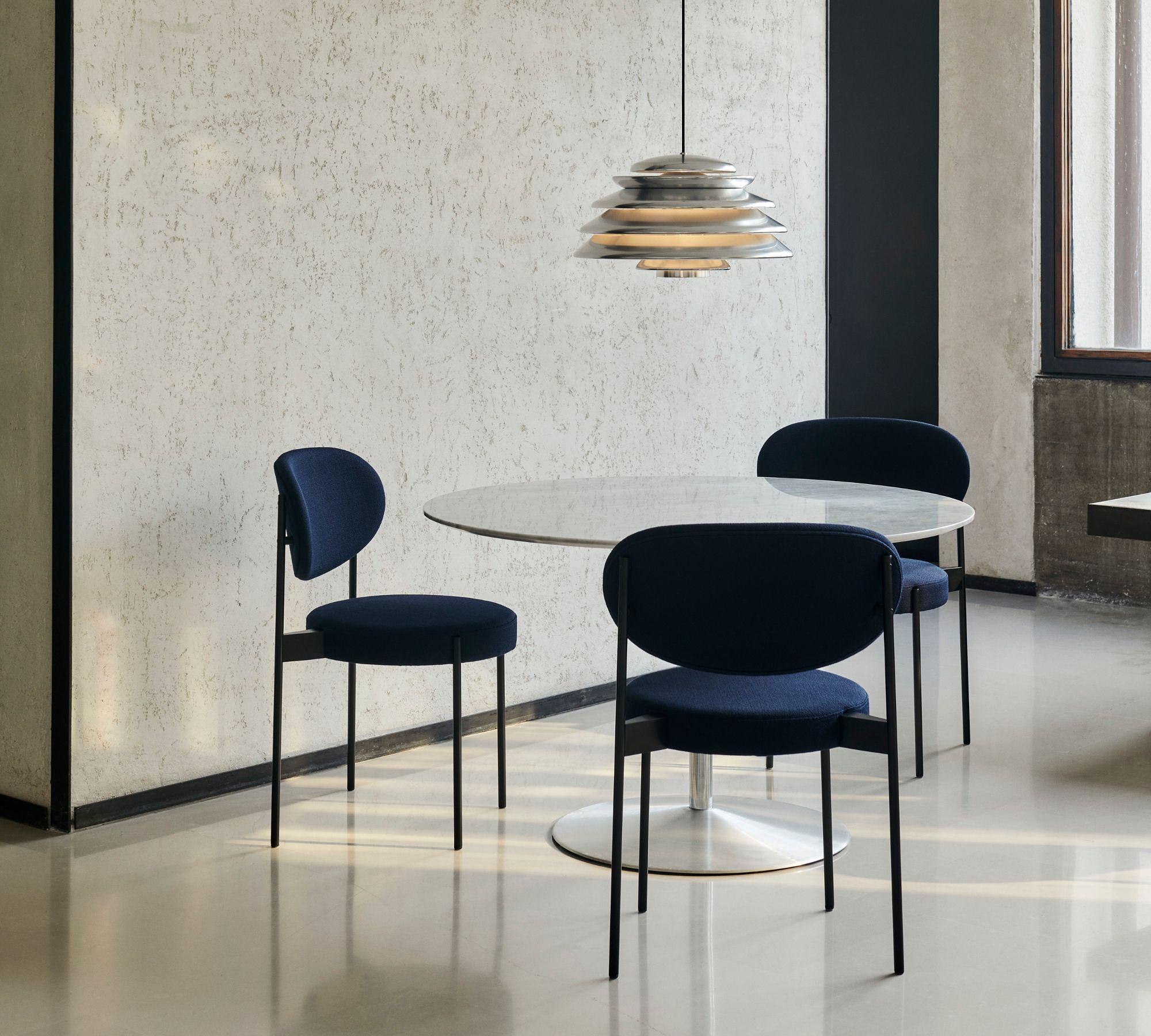 Verner Panton Serie 430 Sedia Velluto Metallo Rosso 2