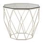 Allure Tempered Glass und Chrome Sechseck Beistelltisch
 0