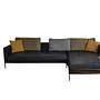 Pilotis Ecksofa mit Recamiere Leder Dunkelbraun 0