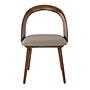 Dining chair faux leather gray 1