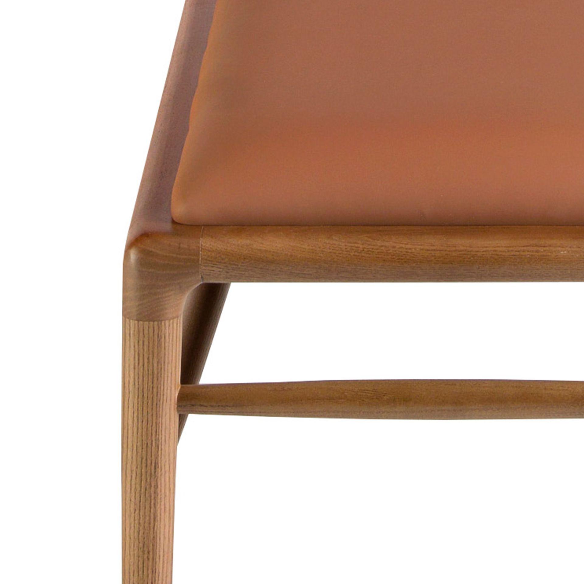 Panca in ecopelle marrone 4