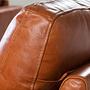 ANGEL CERDÁ Brown leather 3-seater sofa 6