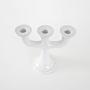 Candlestick Ceramic White 1970s 4