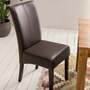 2x Esszimmerstuhl Kunstleder Rattan Braun 5