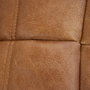 Togo armchair and ottoman set pull-up leather tobacco brown 8