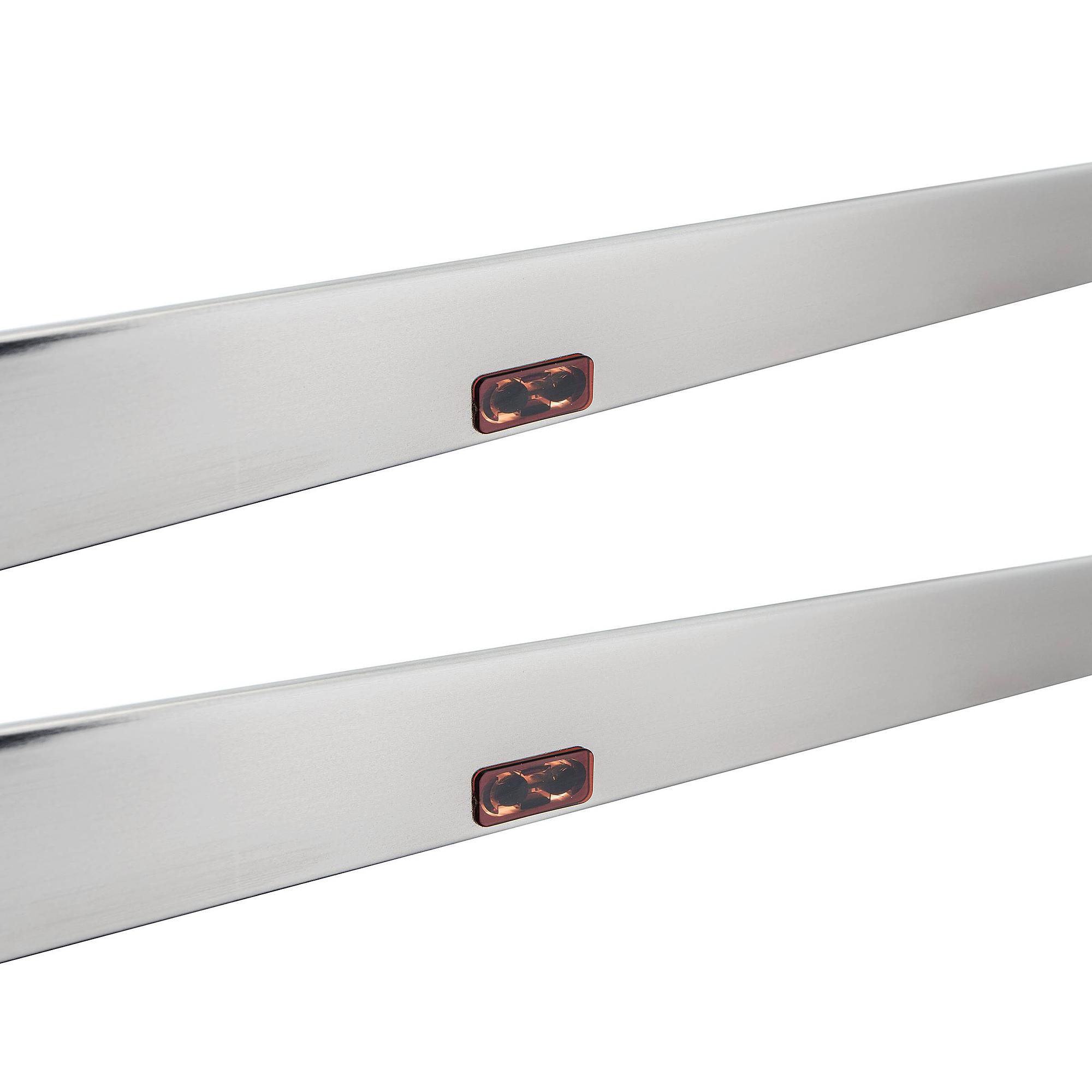 2x LED-Lichtblende Cardiff 96,4 cm Metall Silber 0