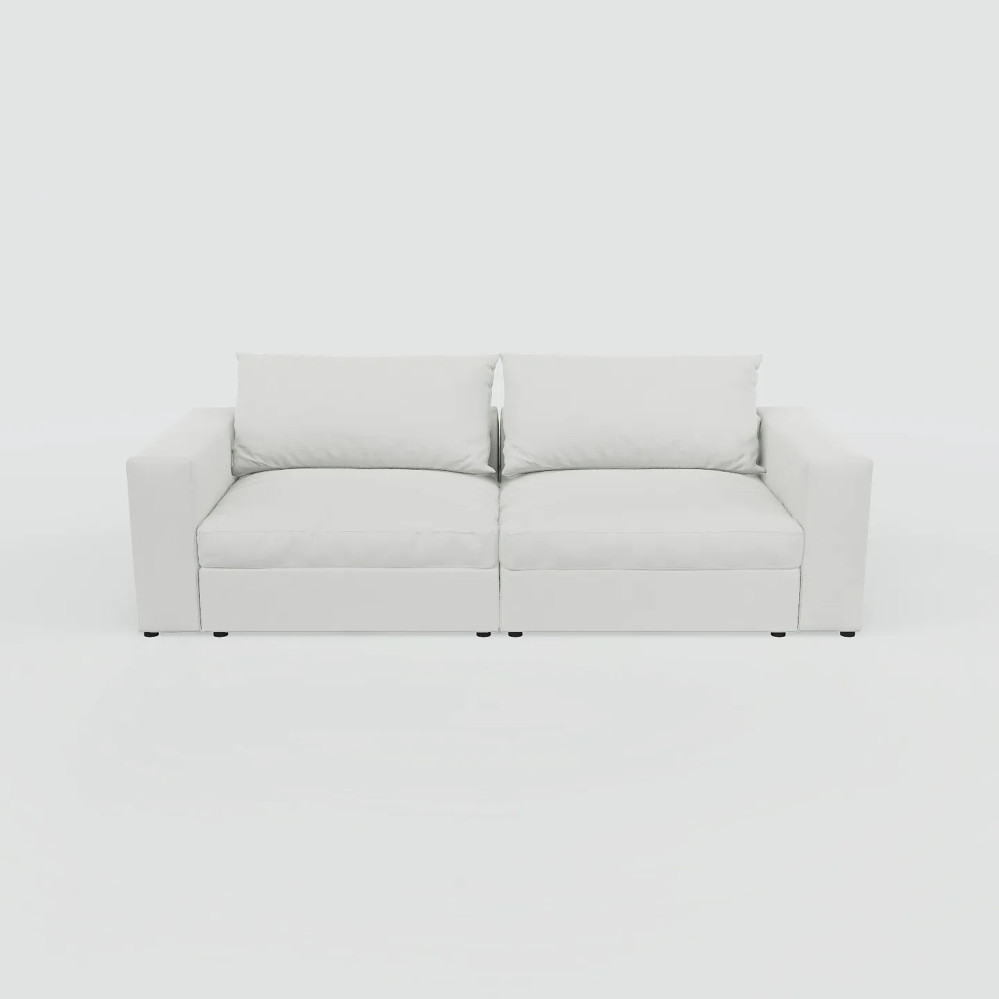 Flayr Sofa 4-Sitzer Webstoff Weiß 1