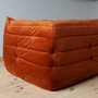 Togo Ecksofa Samt Bernstein-Orange 3